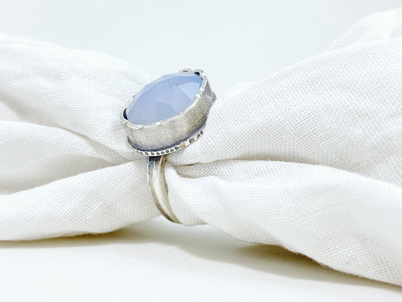 Eclectic Ethos Ring in Blue Chalcedony
