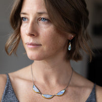 Long Teardrop Fold Earrings