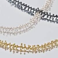 silver, oxidized silver and 14kt gold bone chain