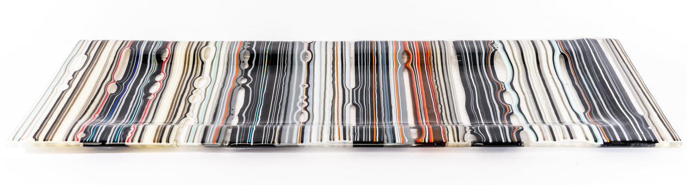 Organic Style Platter in Earth and Black and White Tones