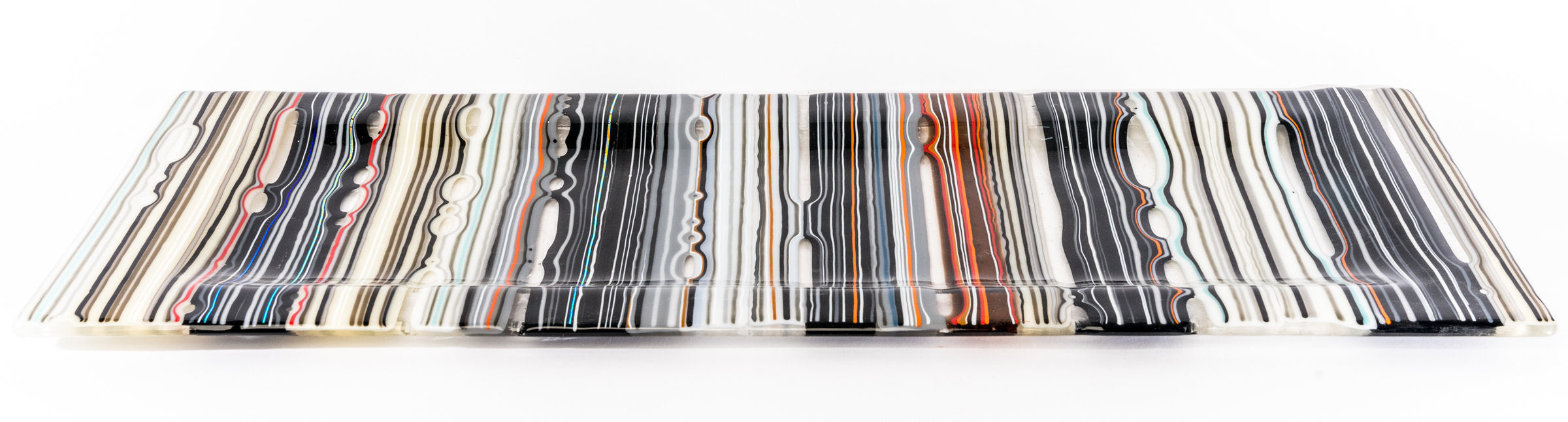 Organic Style Platter in Earth and Black and White Tones