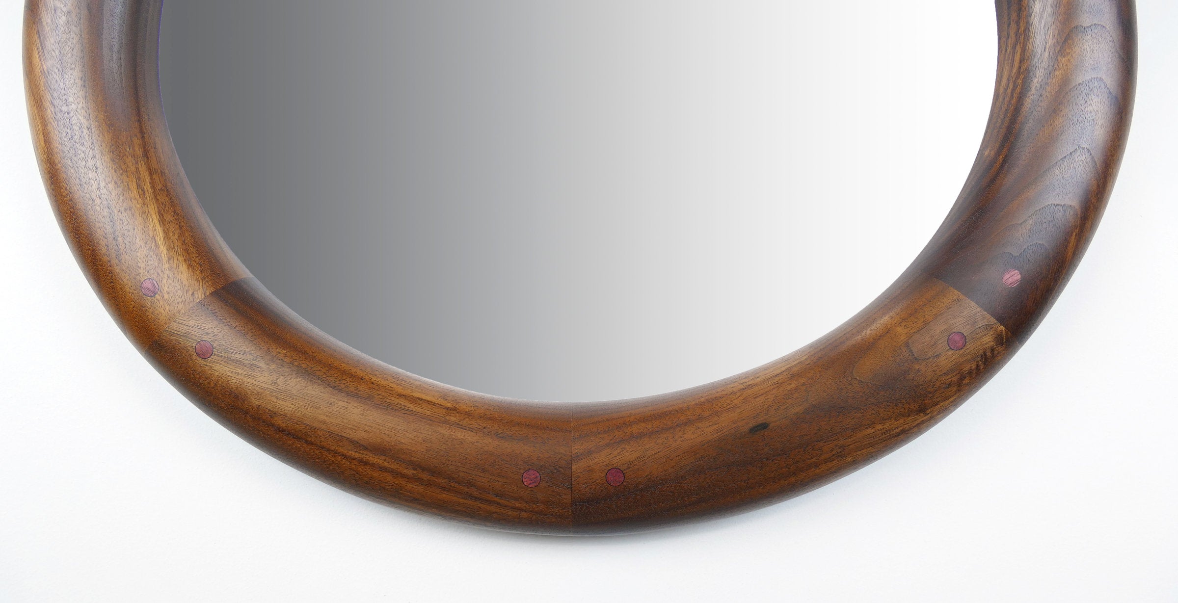 Petite Walnut Teardrop Mirror