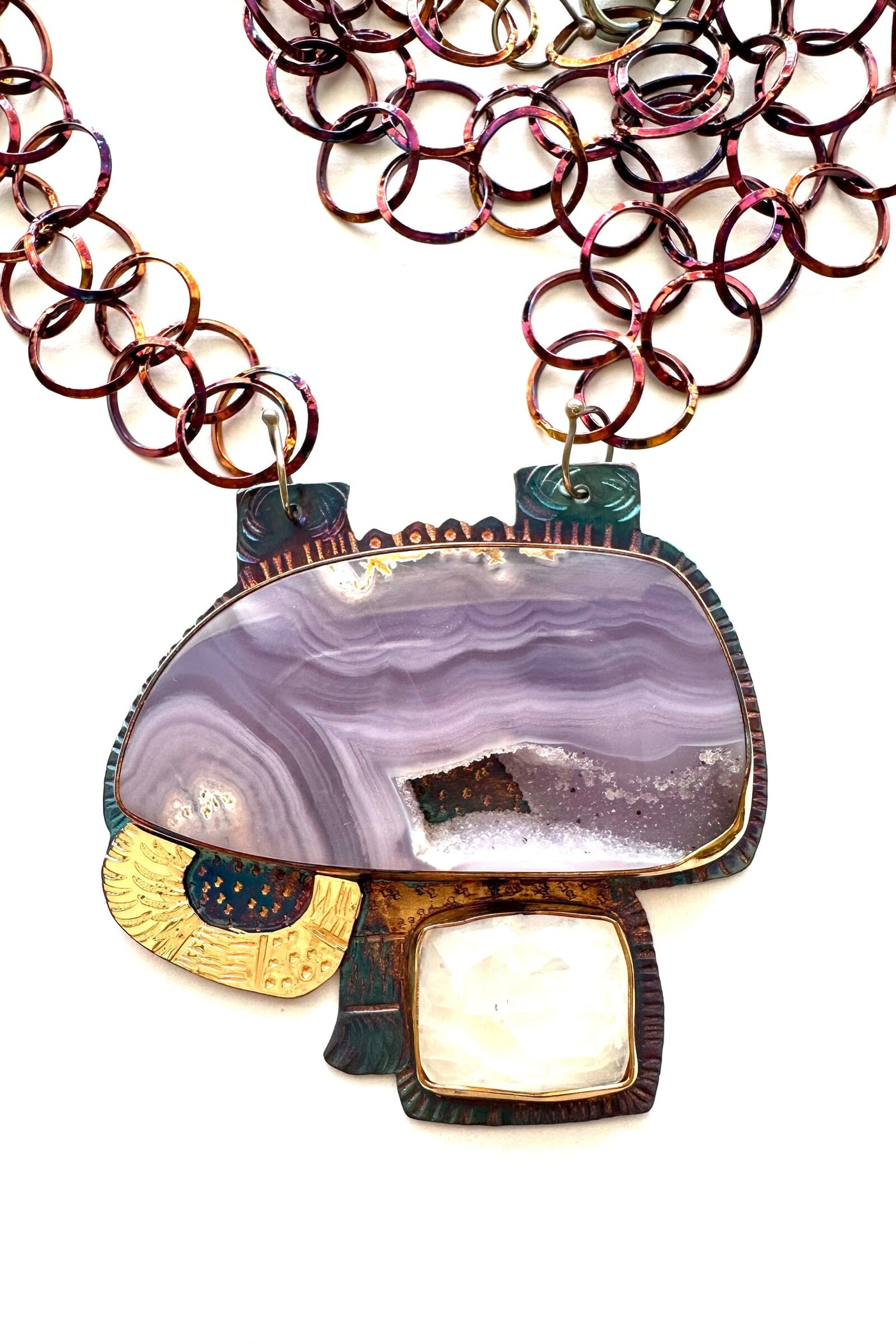 Magical Purples & Crystals Necklace