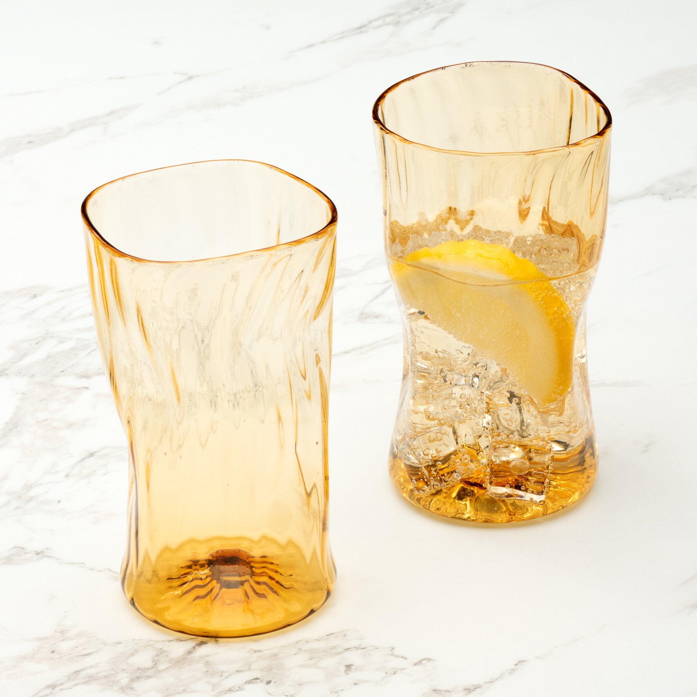 Straw Gold Set of Two Cups