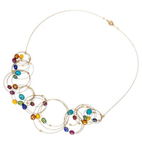 Rainbow Pearl & Gold Cable