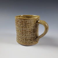 Amber Celadon Handbuilt Mug