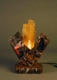 Crushed Copper Table Lamp