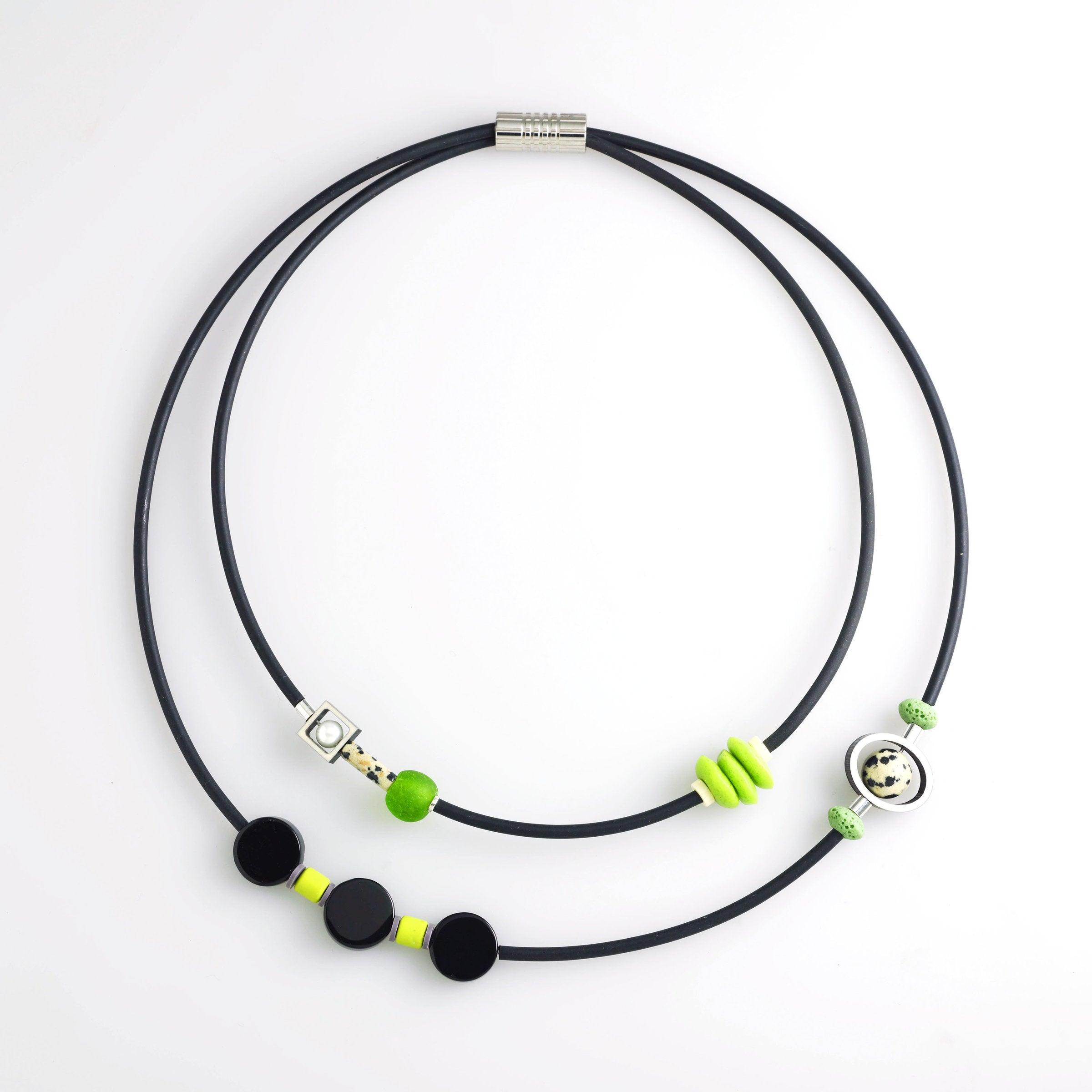 Green Double Wrap Necklace