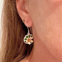 Plique a Jour Lotus Earrings
