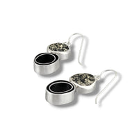 Pyrite-in-Slate Organic Earrings
