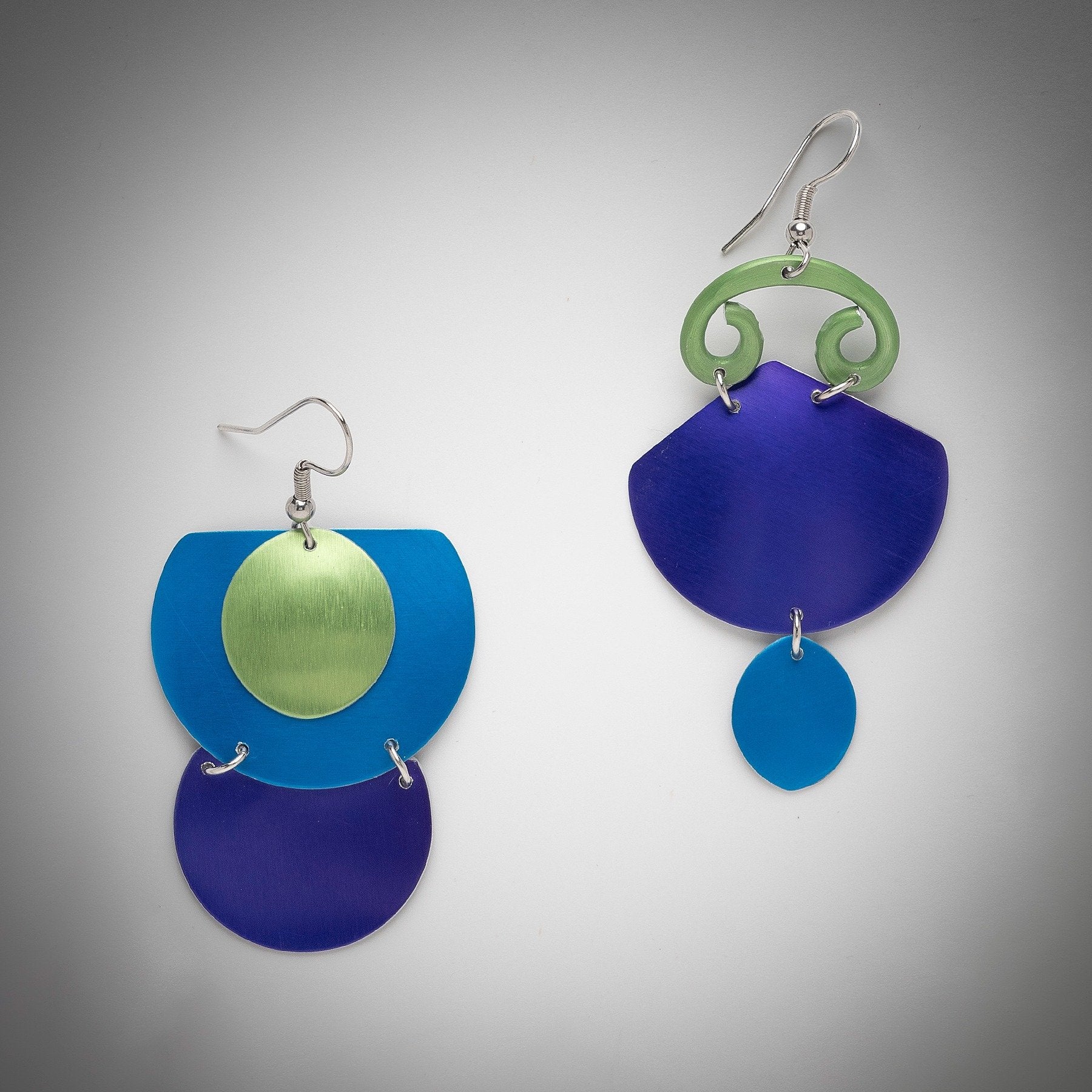 Peacock Polka Earrings