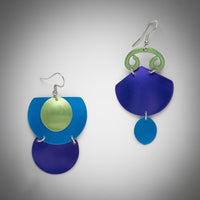 Peacock Polka Earrings
