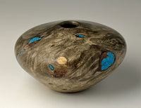 Hollow Form Turned from Buckeye Burl I