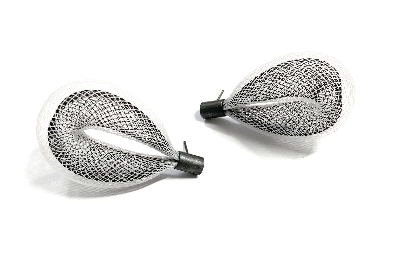White/Black Loop Earrings