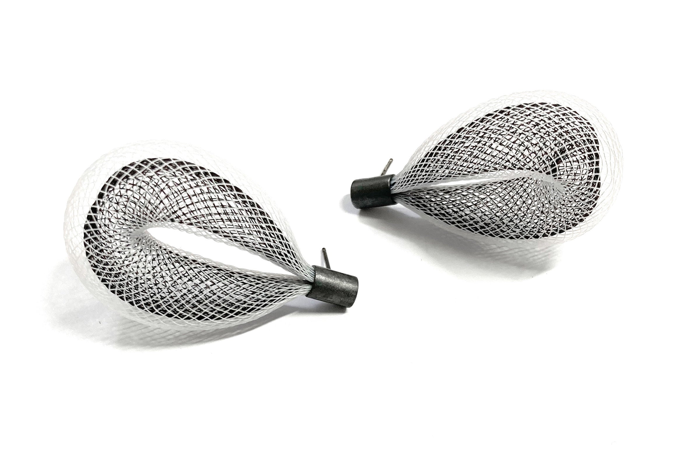 White/Black Loop Earrings