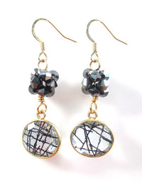 Rutilated Quartz Dangle Earrings
