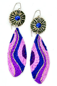 Purple Stripes Earrings