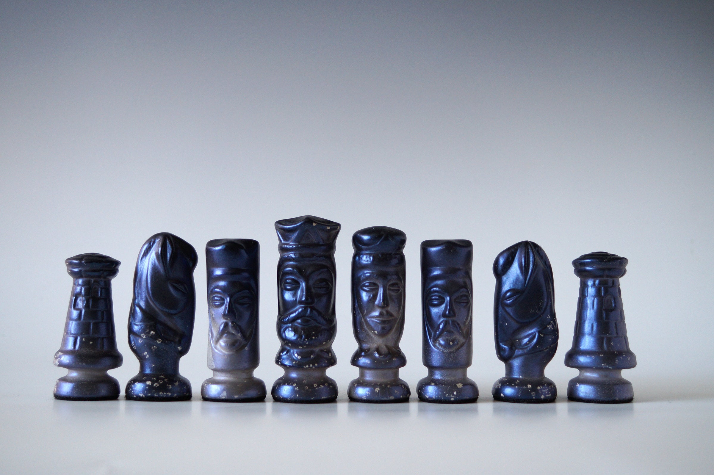 Handmade Raku Chess Set IV