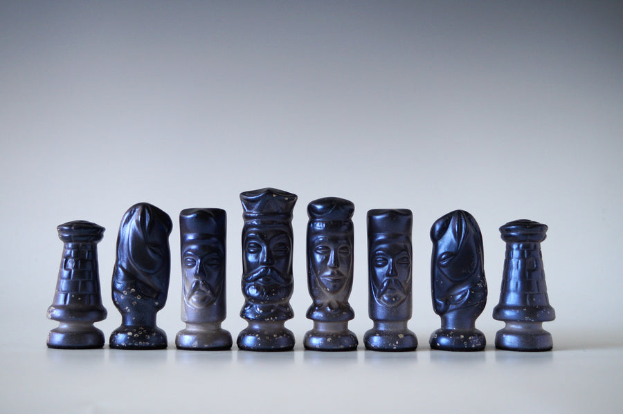 Handmade Raku Chess Set IV