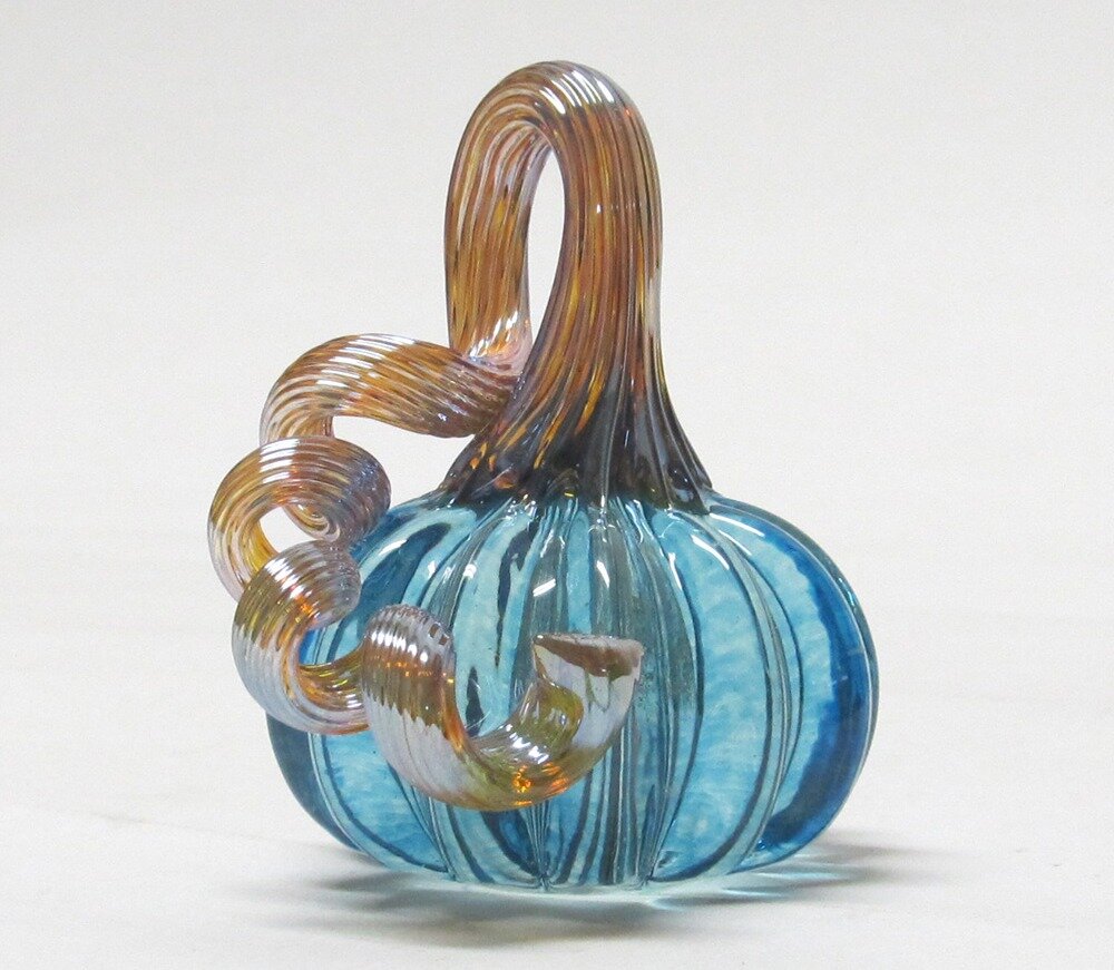 Miniature Light Blue Pumpkin