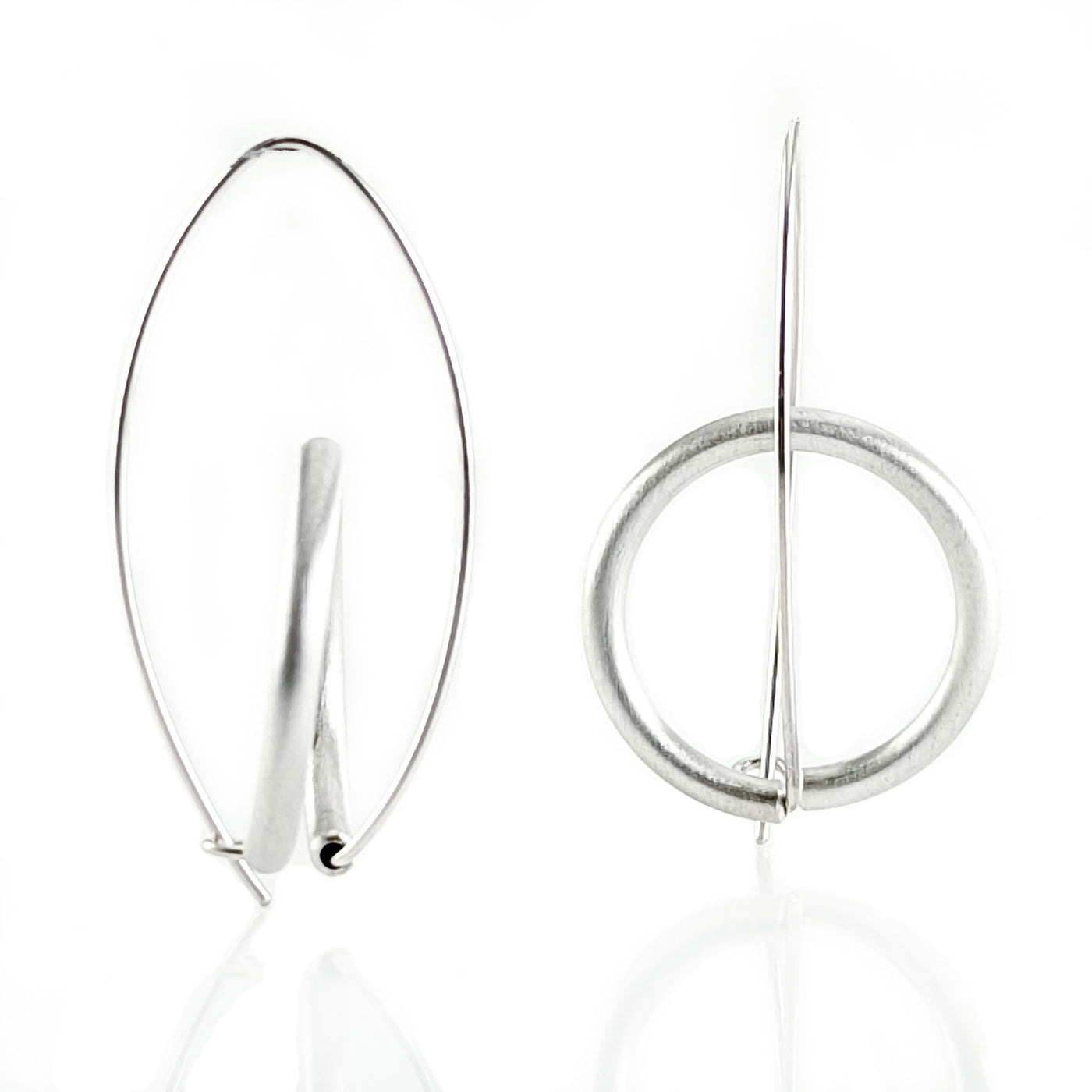 Loop de loop earrings, matte finish