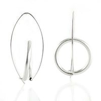 Loop de loop earrings, matte finish