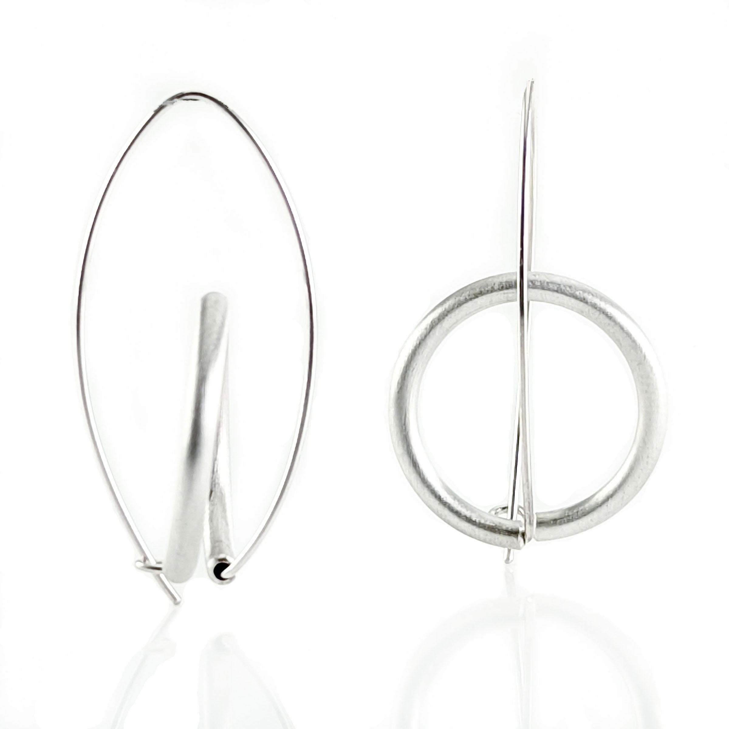 Loop de loop earrings, matte finish