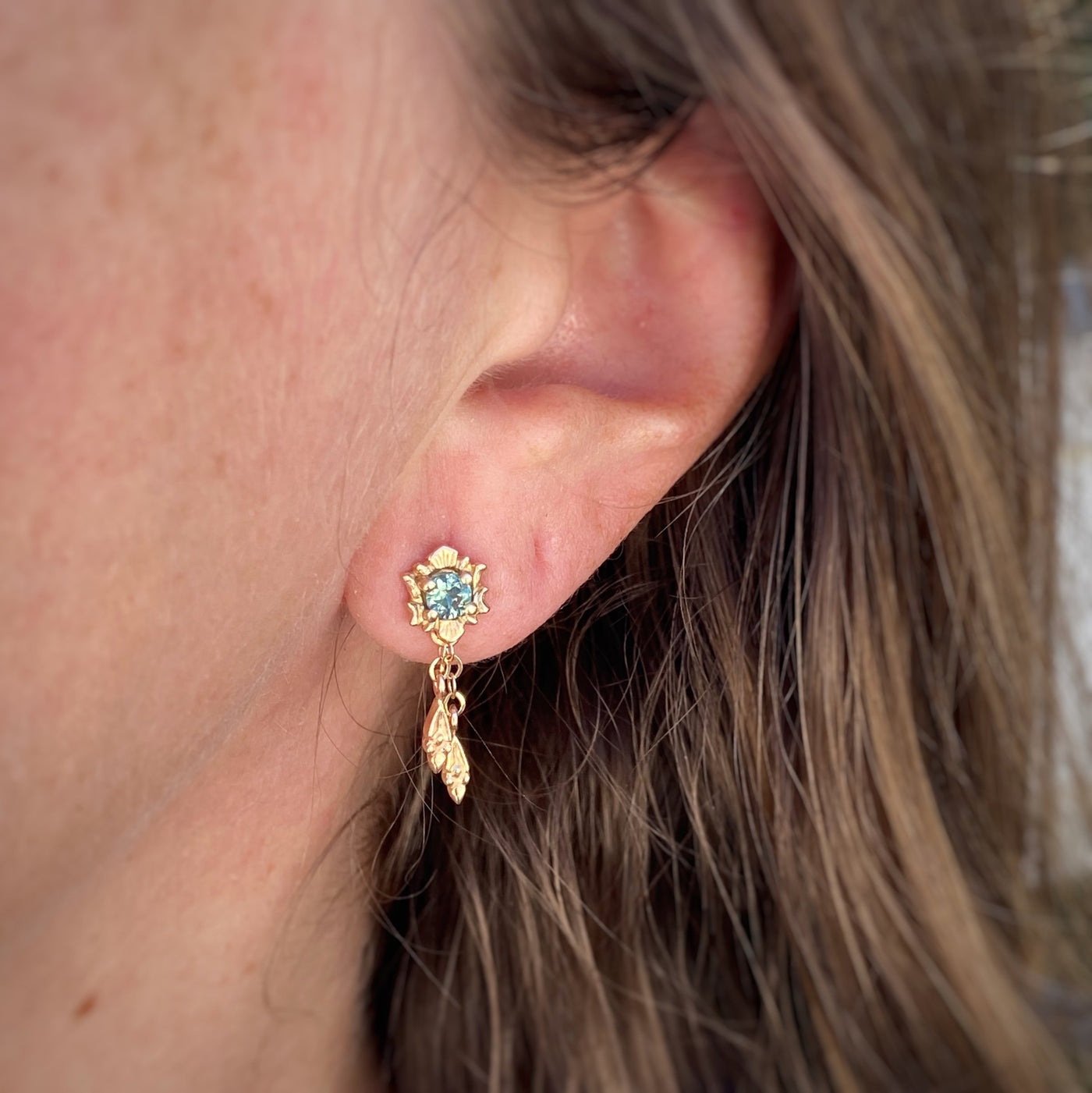 Fortuna Drop Sapphire Earrings