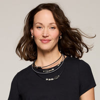 Four-Strand Lava Bead Necklace