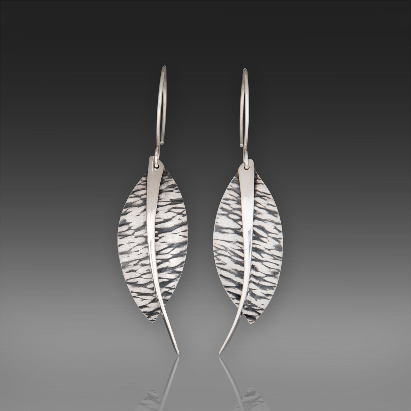 Sterling Laurel Leaf Earrings