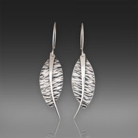 Sterling Laurel Leaf Earrings