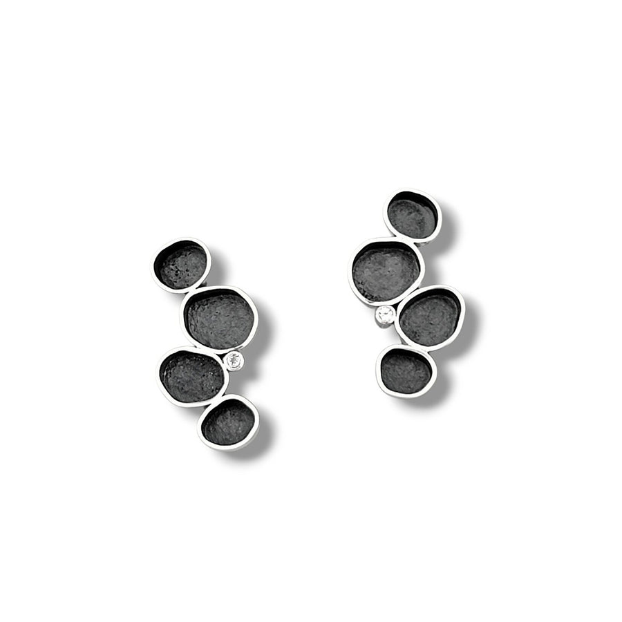Topaz Organic Cluster Earrings