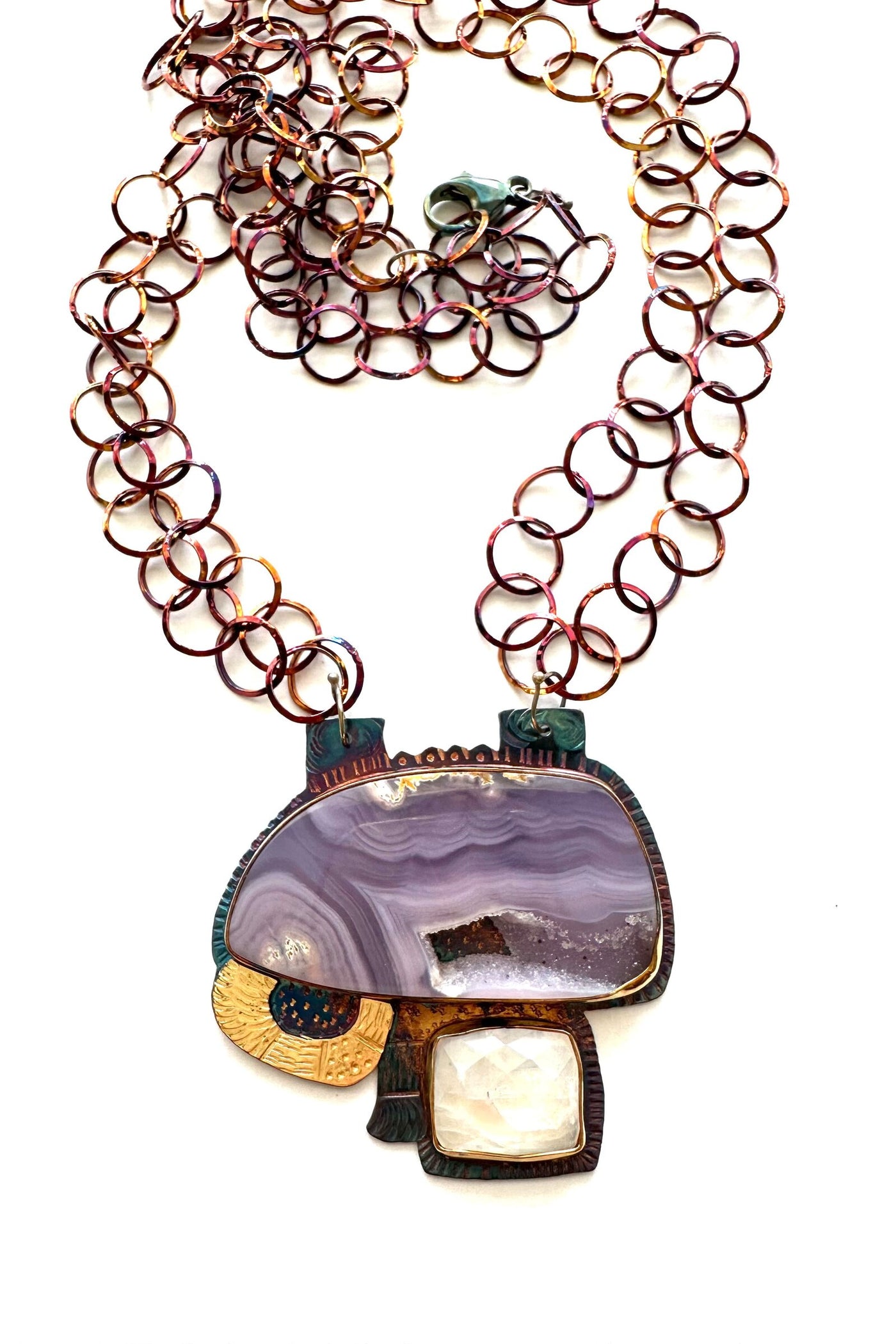 Magical Purples & Crystals Necklace