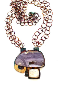 Magical Purples & Crystals Necklace
