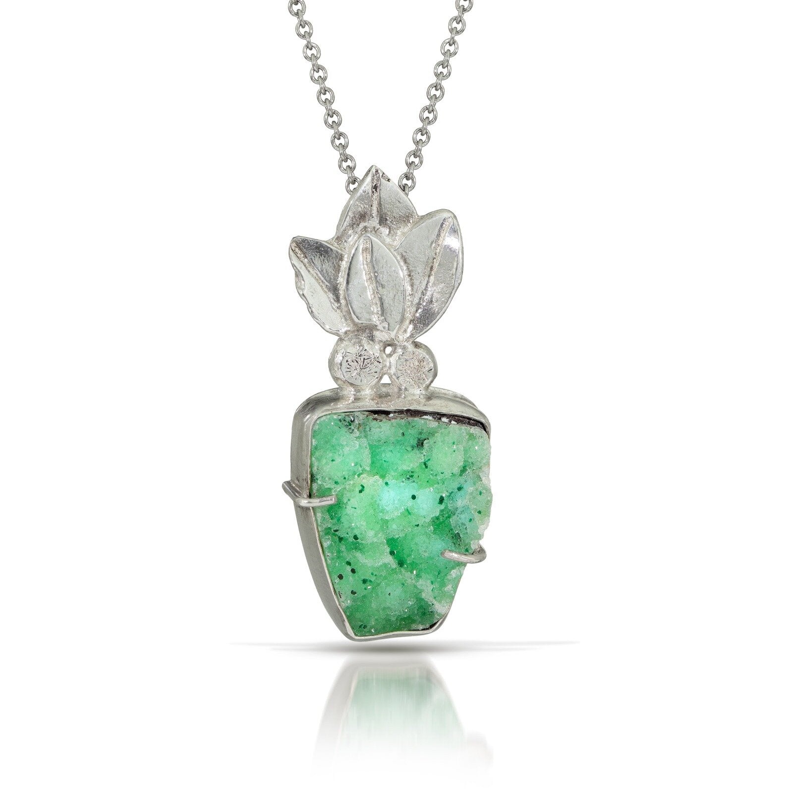 Chrysocolla Druzy Pendant