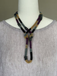 Twilight Plum Crochet Necklace