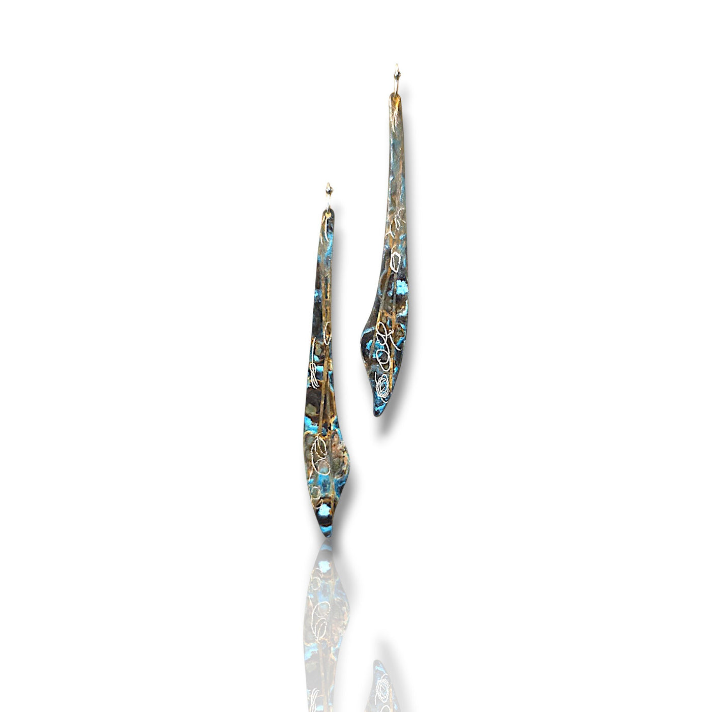 Long Relic Dangle Earrings