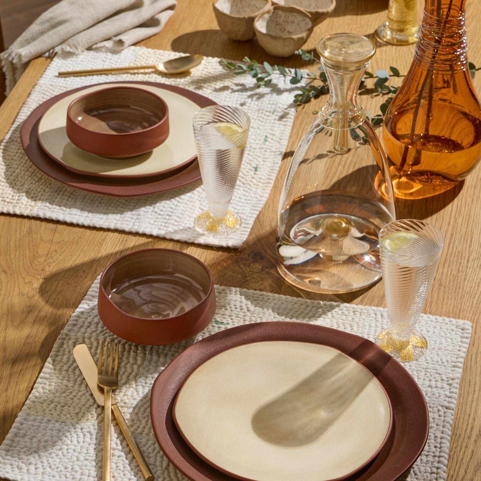 Mosaic Fray Kantha Placemats