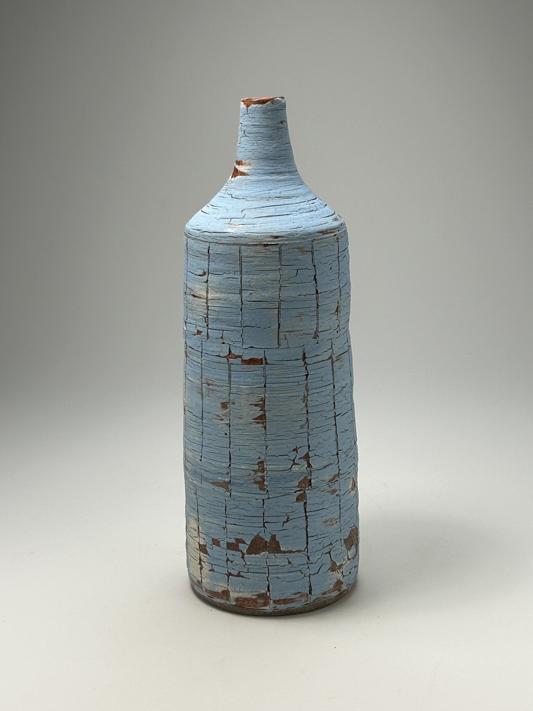 Blue Crackle Bottle