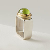 Square Peridot Ring