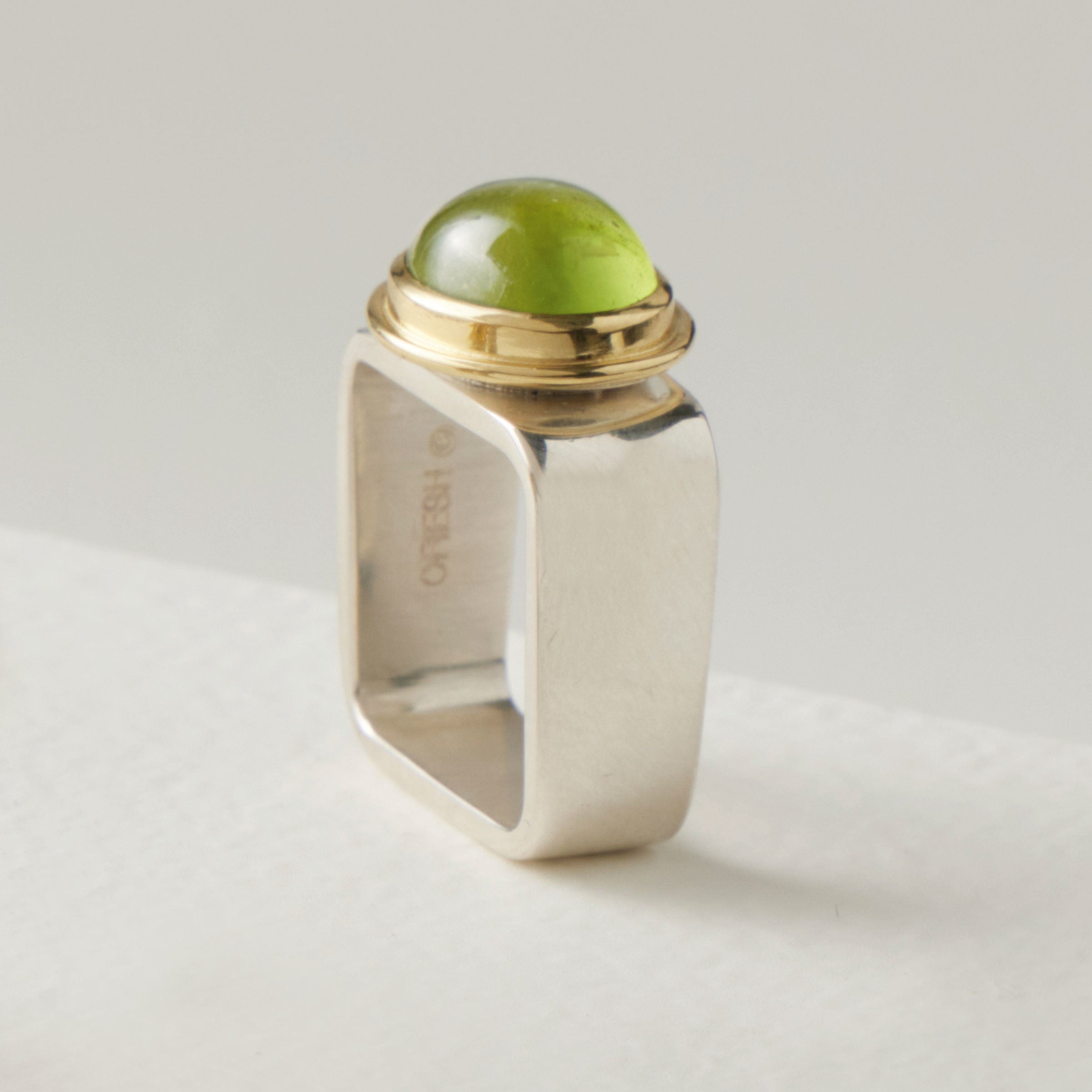 Square Peridot Ring