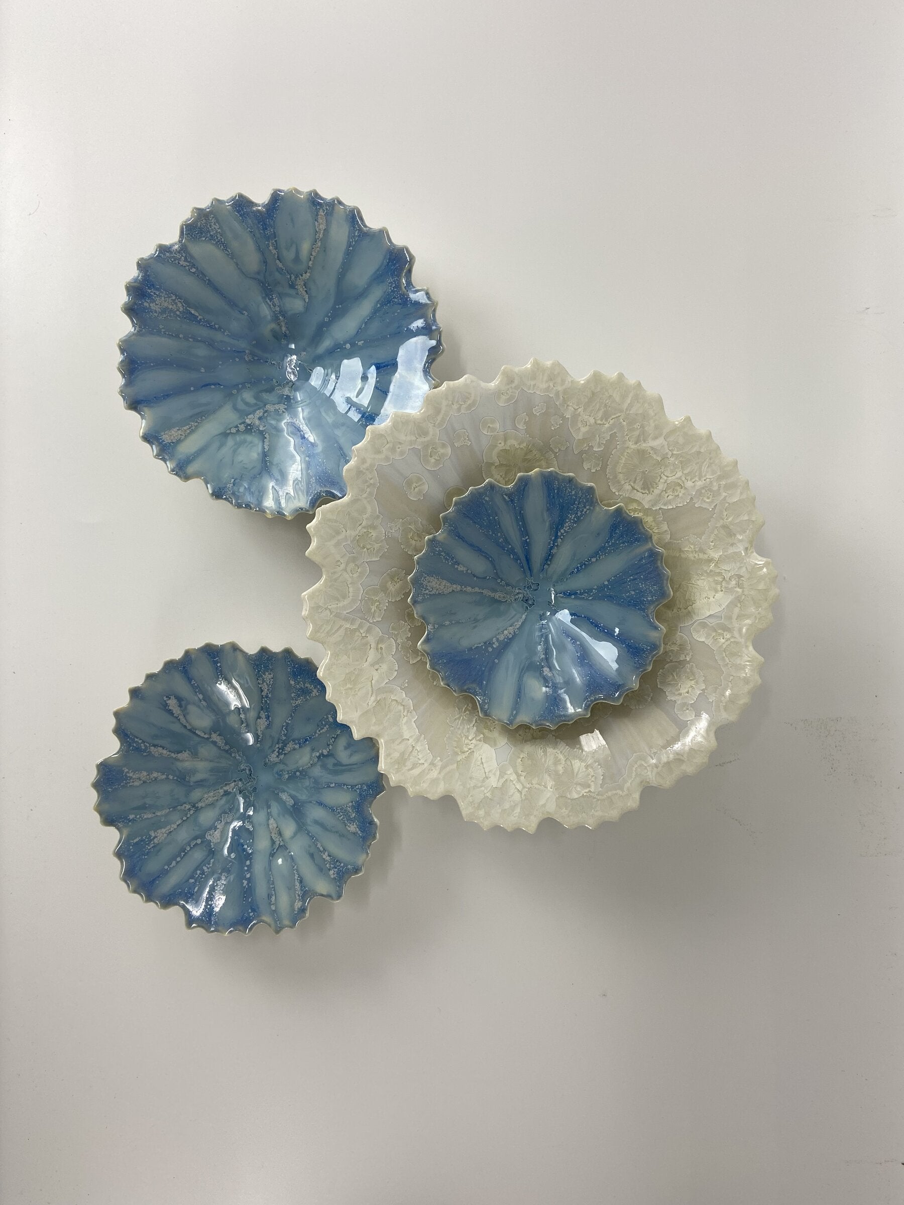 Trio Blue Star Wall Sculpture