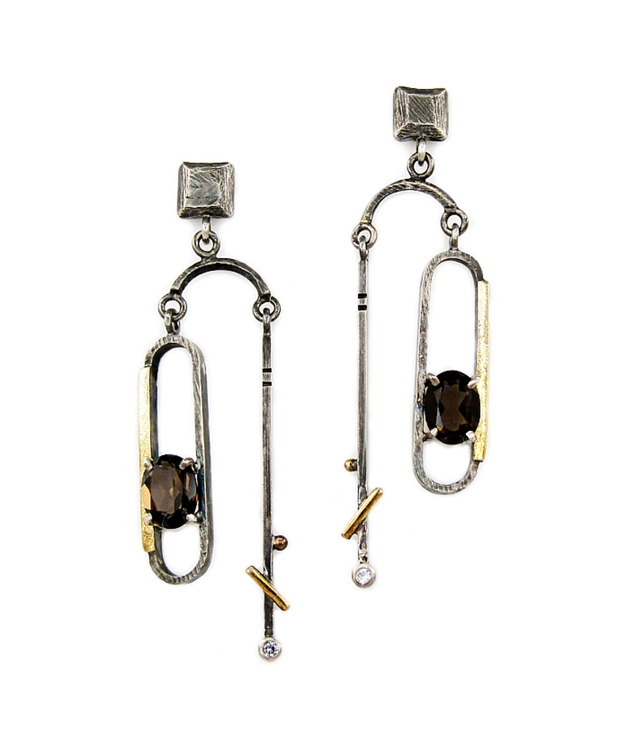 Smoky Quartz Dangle Earrings
