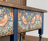 Blue Vintage Bird Console Table