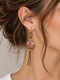 Floral Art Nouveau Silk Earrings