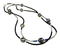 Tahitian Pearl and Black Spinel Necklace