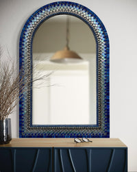 Indigo Tide Arch Mirror