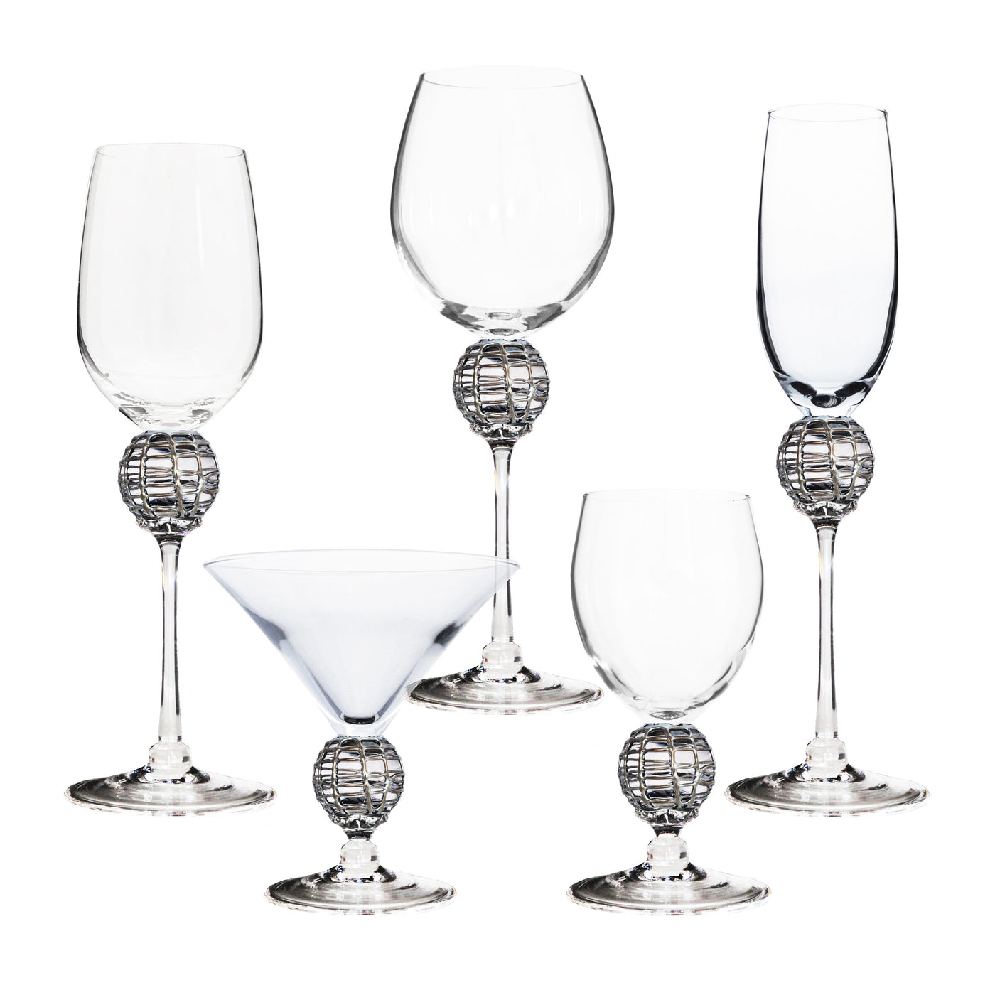 White Wine Glass, Short Martini Glass, Wine Glass, Water Glass, Flute
