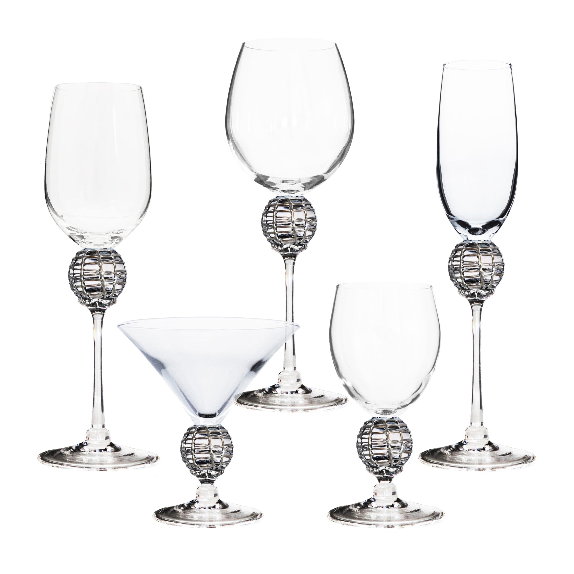 White Wine Glass, Short Martini Glass, Wine Glass, Water Glass, Flute