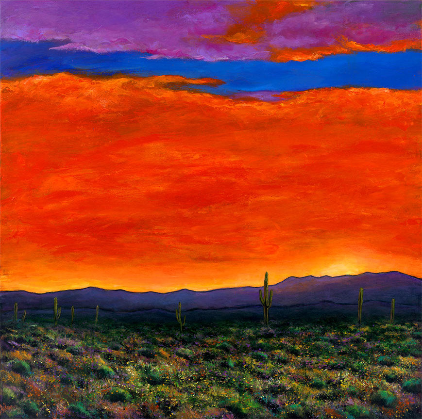 Saguaro at Sunset